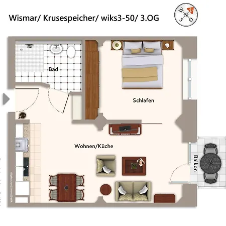 Krusespeicher Krusespeicher 3-50 Lägenhet *